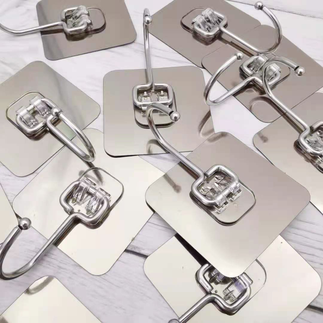 Set 5 Móc Dán Tường  Loại To ,Chịu Lực  , Siêu Dính  Treo Đồ Đa Năng Inox - Giúp Không Gian Nhà Luôn Gọn Gàng, Ngăn Nắp