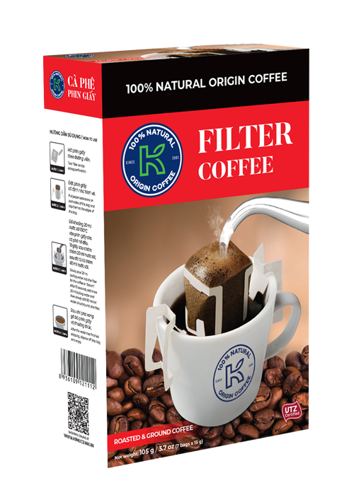 Cà Phê Túi Lọc K-Coffee Filter (105g / Hộp)