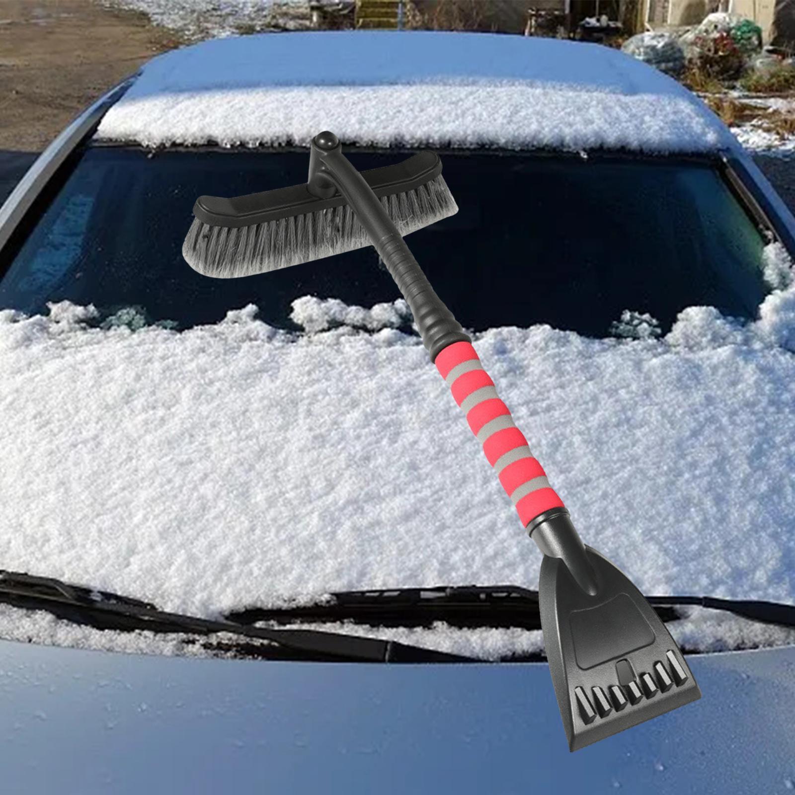 2 in 1 Ice Scraper Snow Brush Adjustable Angle Snow Scraper  Winter Car Accessories with  Detachable for Trucks