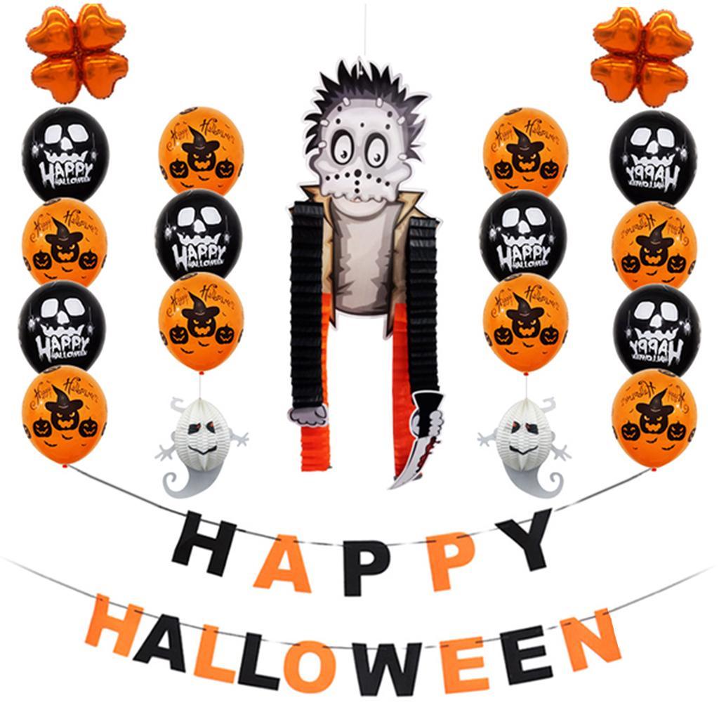 Halloween Balloons Banner Kit Happy Halloween Party Decoration