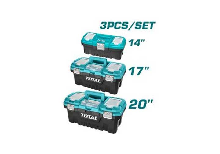 Bộ 3 hộp nhựa  đựng công cụ  khóa kim loại total TPBXK0032