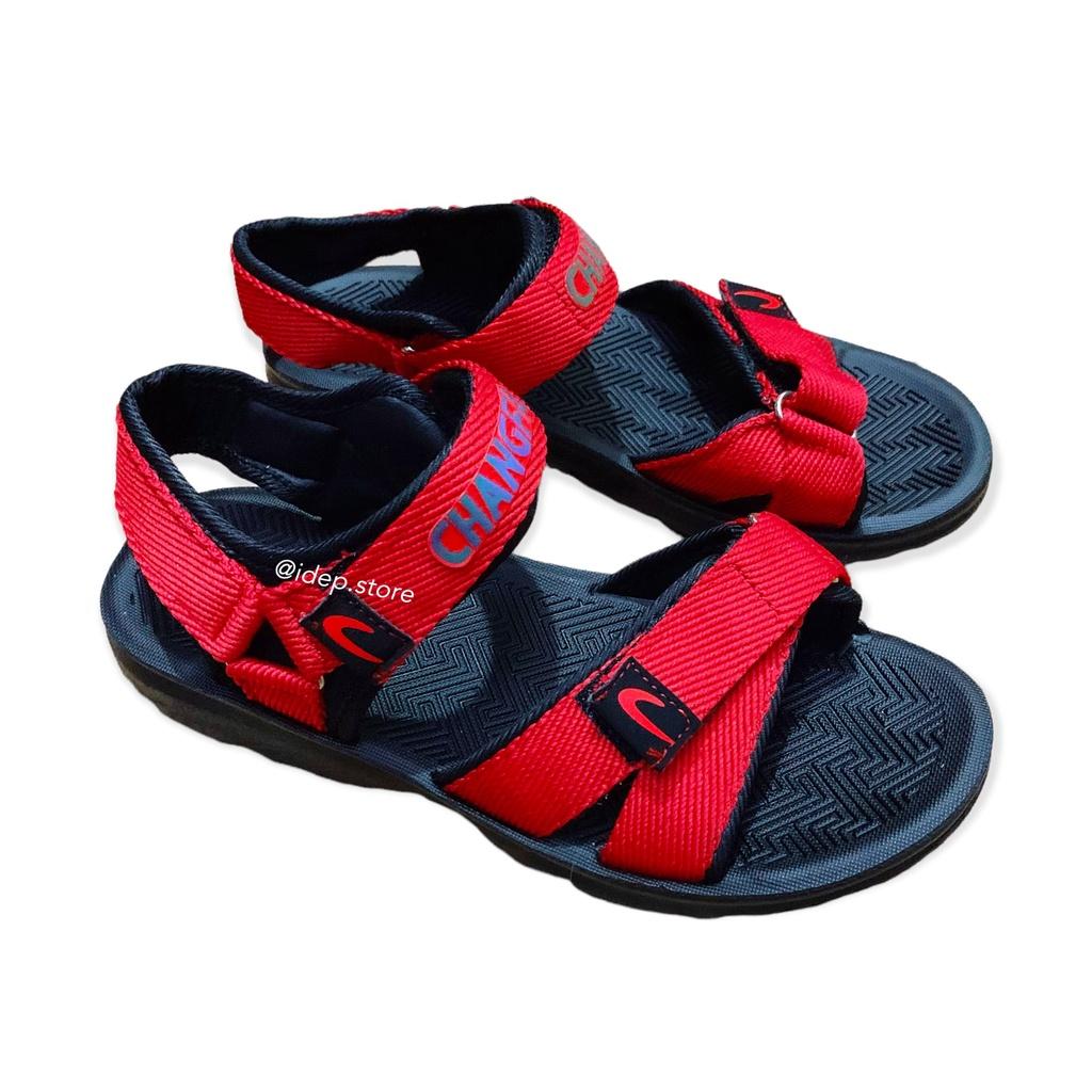 Giày sandal nam quai chéo vải dù đế da PU siêu bền đi làm, đi học đi mưa SH13 iDÉP- GL068