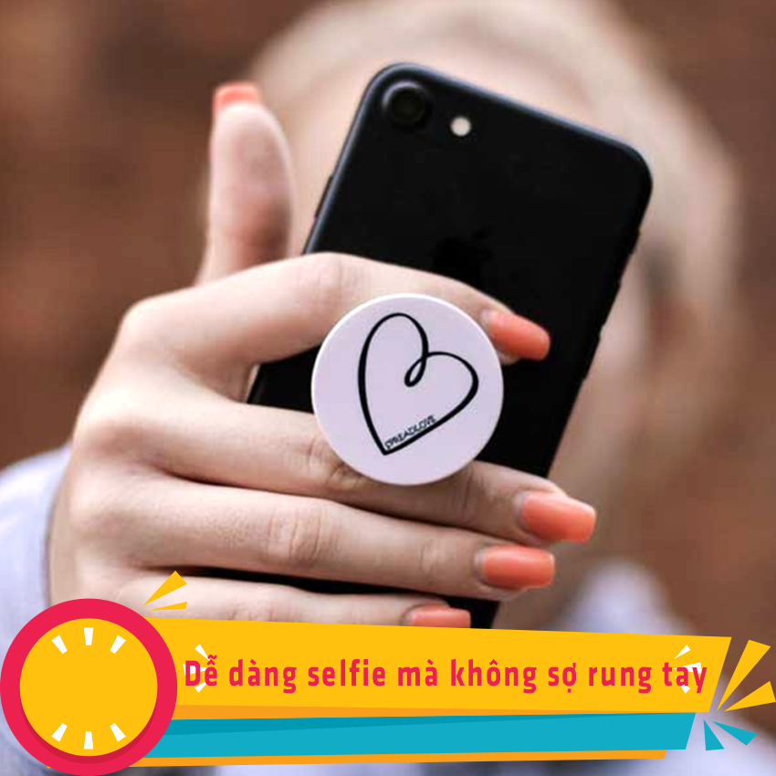 Gía đỡ điện thoại đa năng, tiện lợi - Popsockets - In hình LOVELY 03 - Hàng Chính Hãng