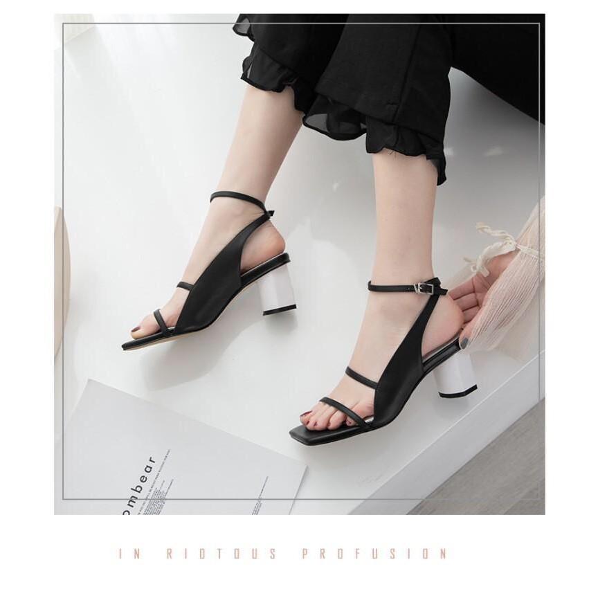 Giày sandal gót tròn cao 5 phân thời trang cao cấp S21 VIETLAVANI