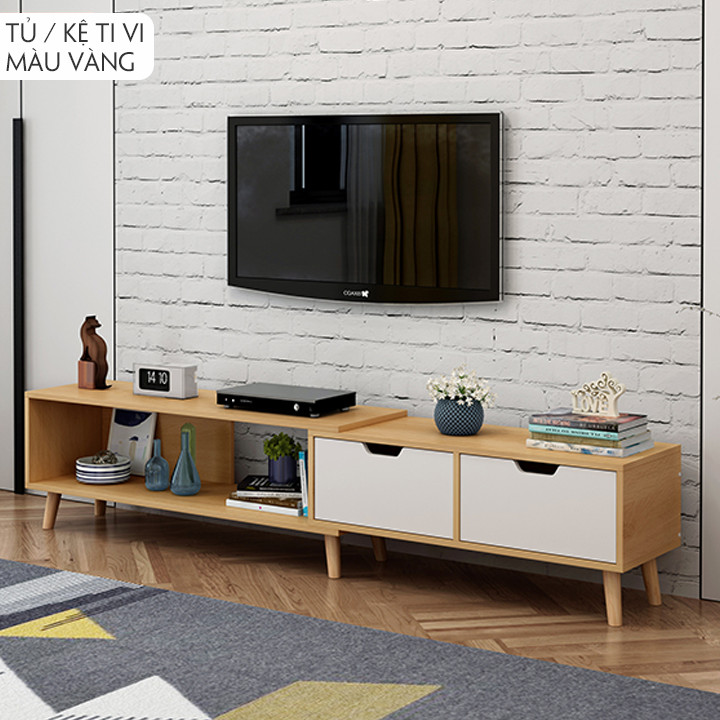 Kệ tivi để sàn - Kệ,tủ tivi thông minh có thể thay đổi kích thước - Kệ tivi hiện đại phong cách Bắc Âu - Giao màu ngẫu nhiên