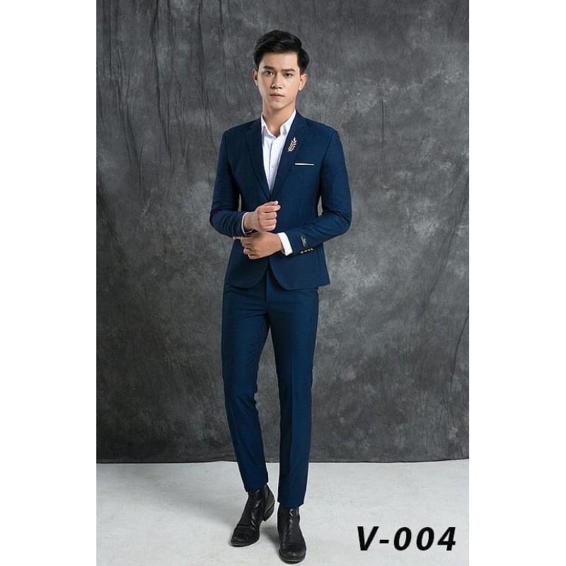 Bộ vest màu xanh navy V004