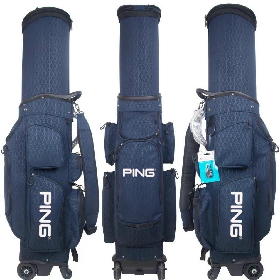 Túi đựng gậy golf Pi.ng nắp cứng có bánh xe chống nước khóa số bảo mật cao - TG018