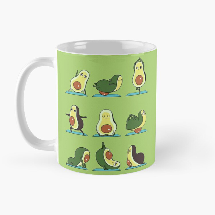 Cốc sứ hình Quả Bơ Avocado Yoga siêu cute