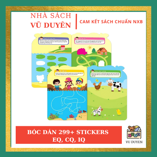 Sách - Bóc Dán Phát Triển Trí Tuệ Cảm Xúc CQ, IQ, EQ 299+ Stickers