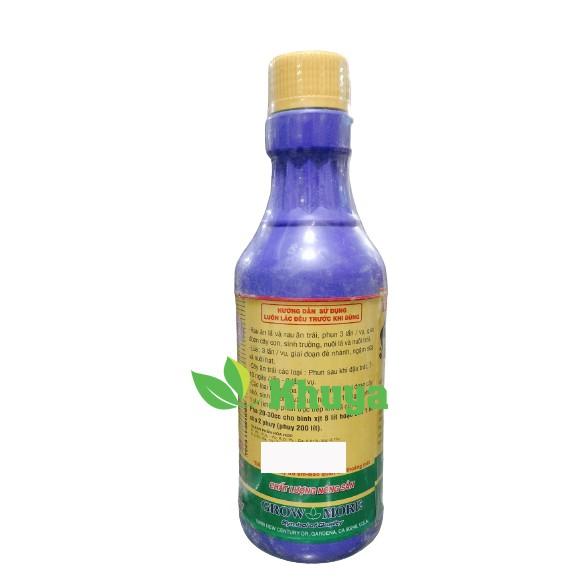 Phân bón sinh học Growmore Fish Emulsion 5-1-1 chai 500ml Cá hữu cơ và tảo biển