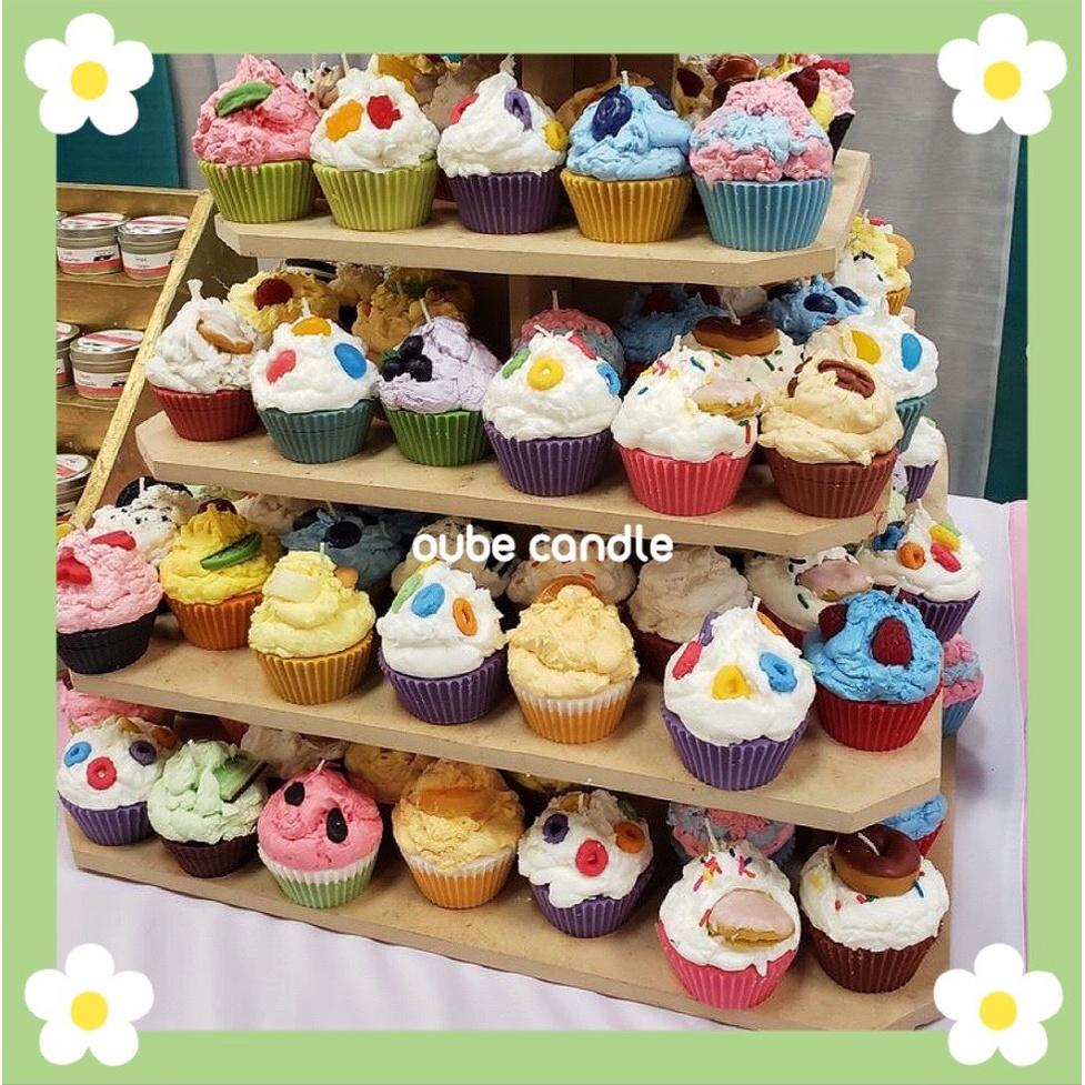 Nến Thơm Handmade Tinh Dầu Cao Cấp Tạo Hình CUPCAKE Không Khói Trang Trí Siêu Xinh | Oube Candle NT77