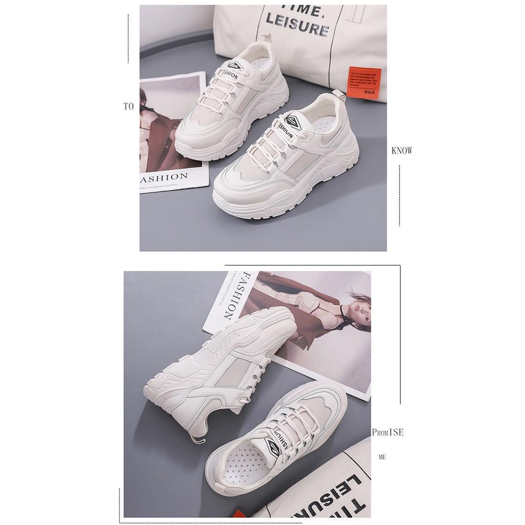 Giày Thể Thao Soras  ️️ Sneaker Nữ Mặt Da Phối Lưới Độn Đế Chuẩn Phong Cách Sang Chảnh SC2
