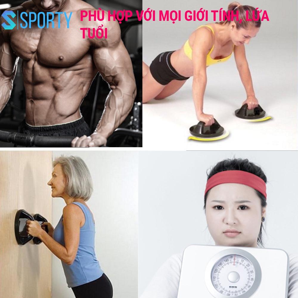 Bộ 2 khung chống đẩy xoay 360 độ SPORTY Thanh hít đất tập bụng và cánh tay chất liệu ABS thể dục tại nhà Push up