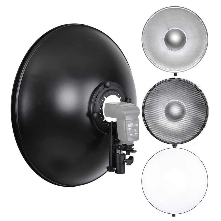 Beauty Dish Adapter Cho Đèn Flash Speedlite Và Đèn Studio (42cm) - Hàng Nhập Khẩu