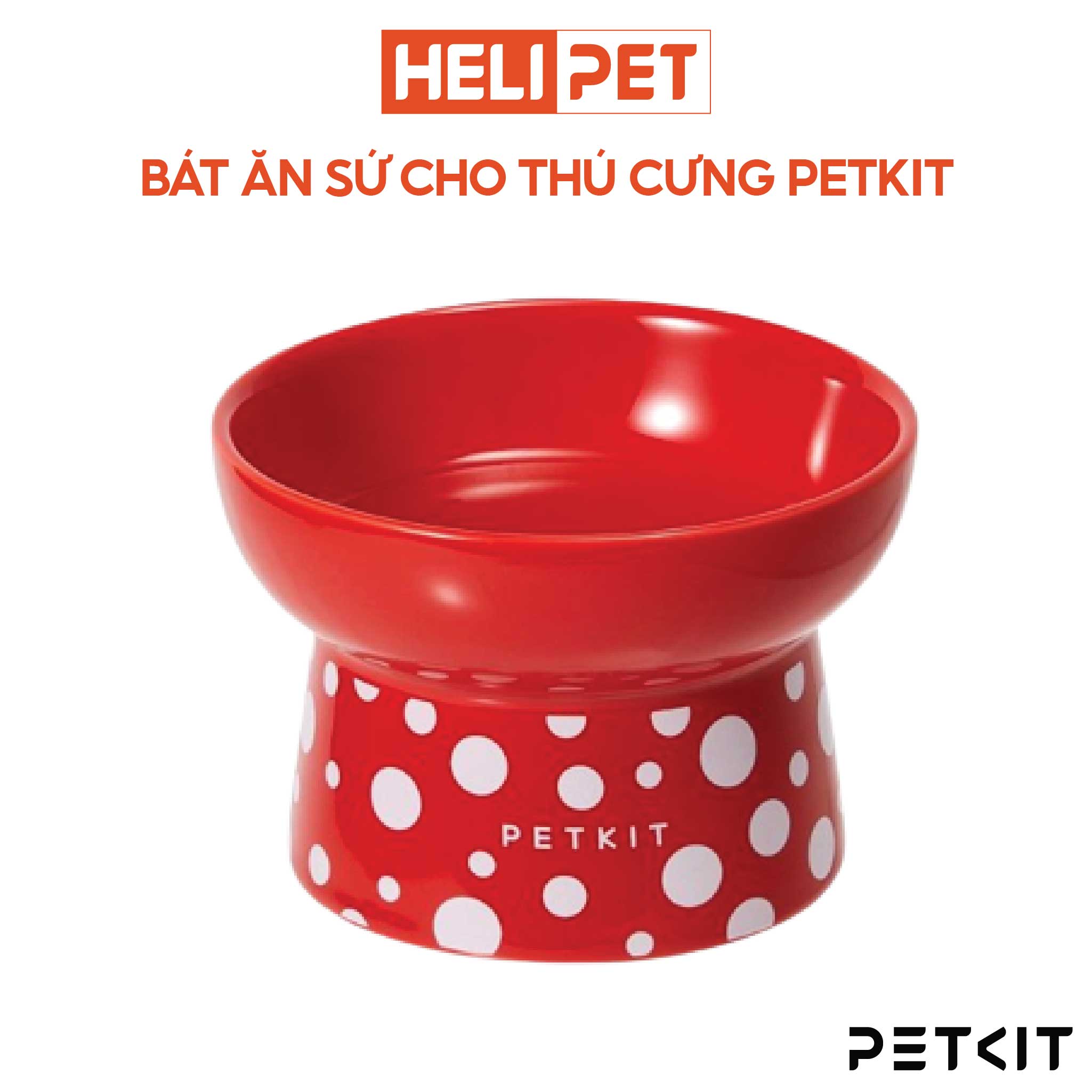 Chén Ăn, Bát Ăn Cho Chó Mèo Chống Gù Làm Từ Gốm Sứ Cao Cấp Ceramic Petkit Cera Spot- HeLiPet