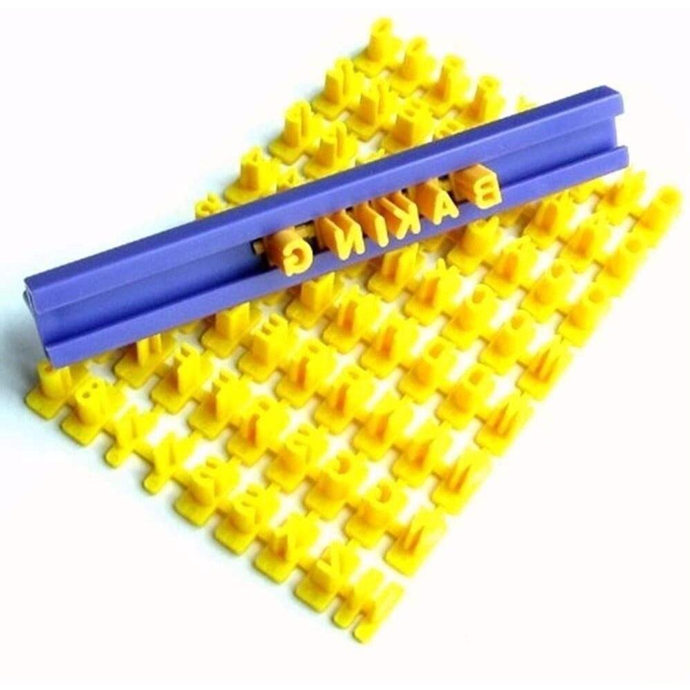 Khuôn cắt bánh quy ANAEAT dạng nhấn bằng nhựa họa tiết chữ và số