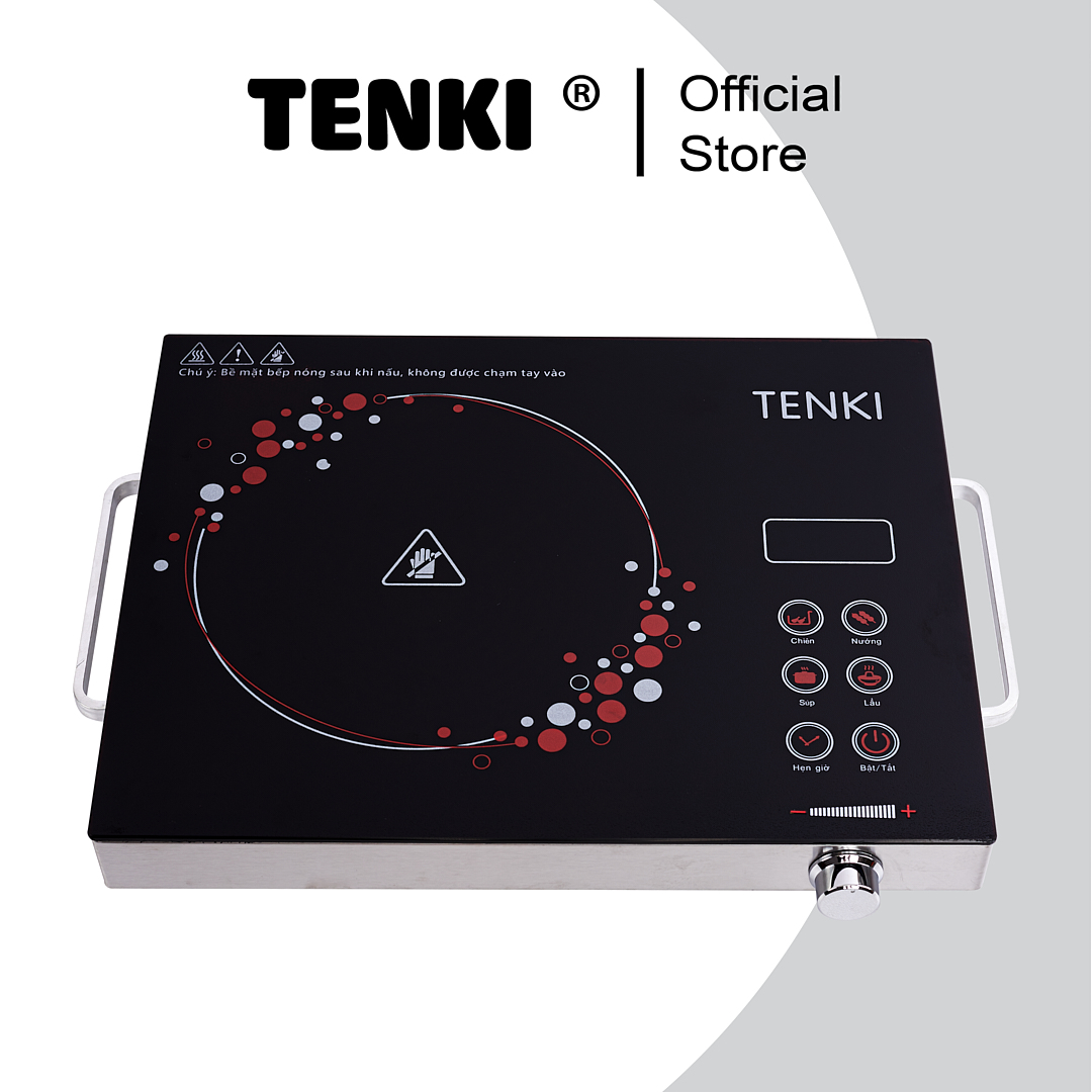 Bếp Hồng Ngoại Cảm Ứng TENKI TI8008 Sử Dụng Được Tất Cả Các Loại Nồi Mặt Kính Ceramic Siêu Bền - Hàng chính hãng