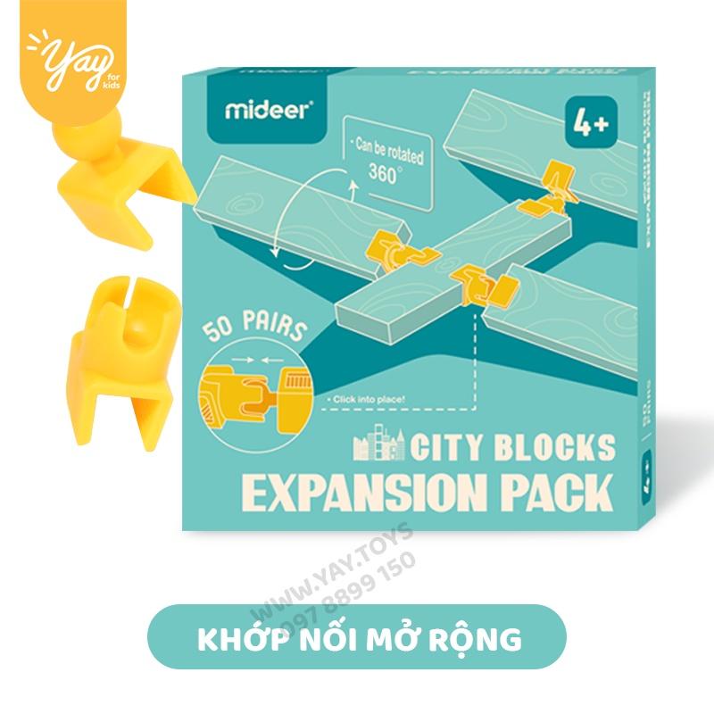 Xếp Hình Khối Gỗ City Blocks 100 thanh gỗ Màu Sắc Mideer An Toàn Cho Bé 2+