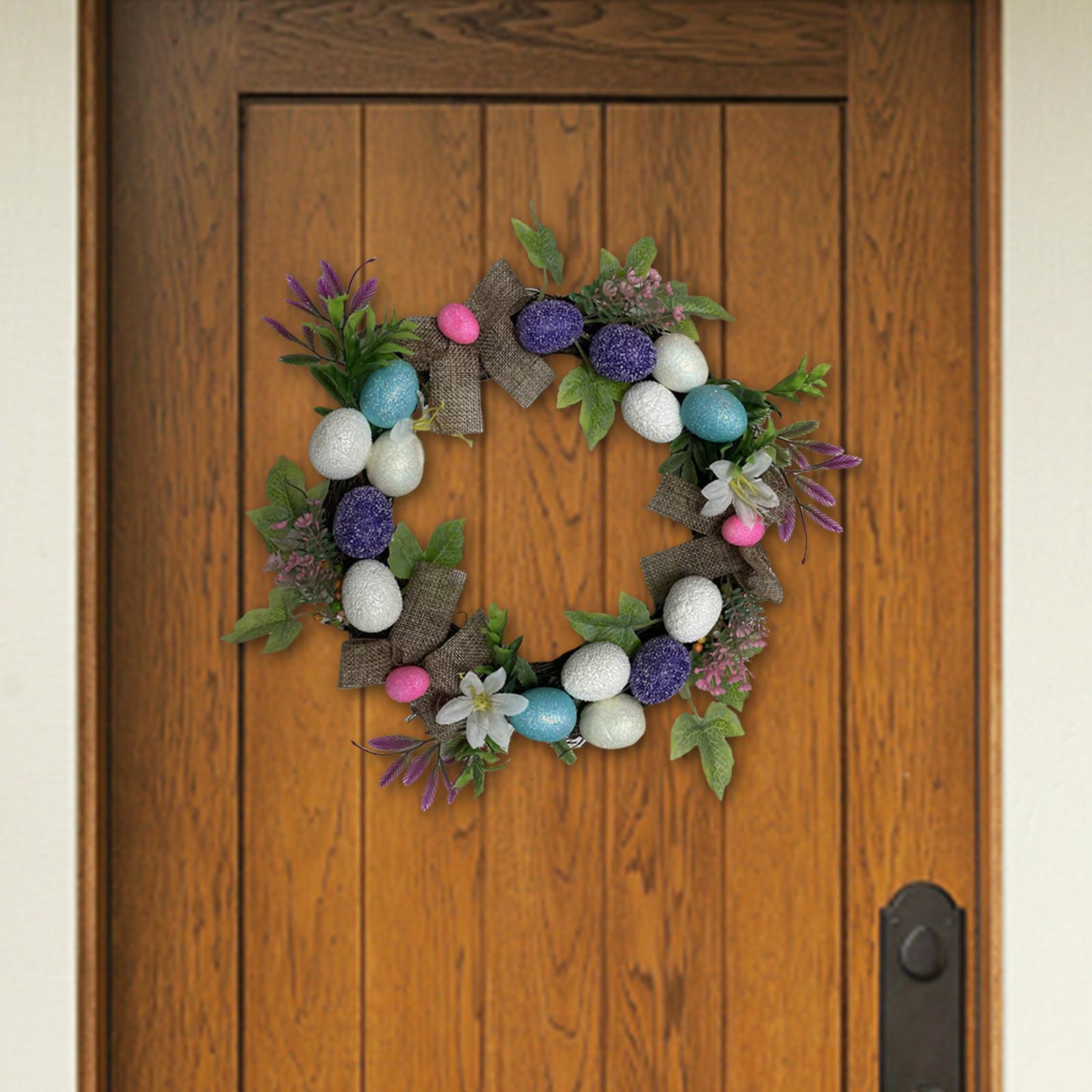 Artificial flower wreath front door rattan wreath M