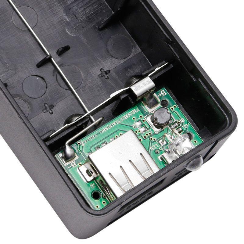 Vỏ hộp sạc dự phòng DIY 5V 1A 2 x pin 18650 với có đèn LED cho điện thoại