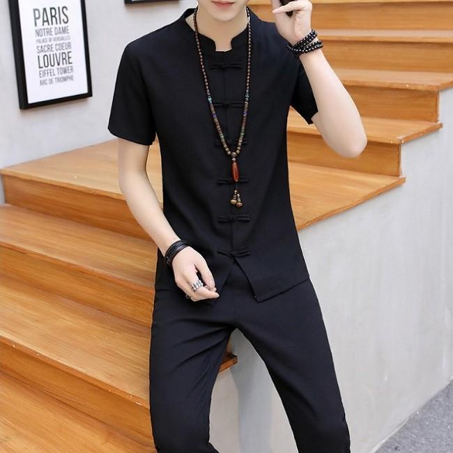 SCT Bộ Đũi Nam ngắn tay
