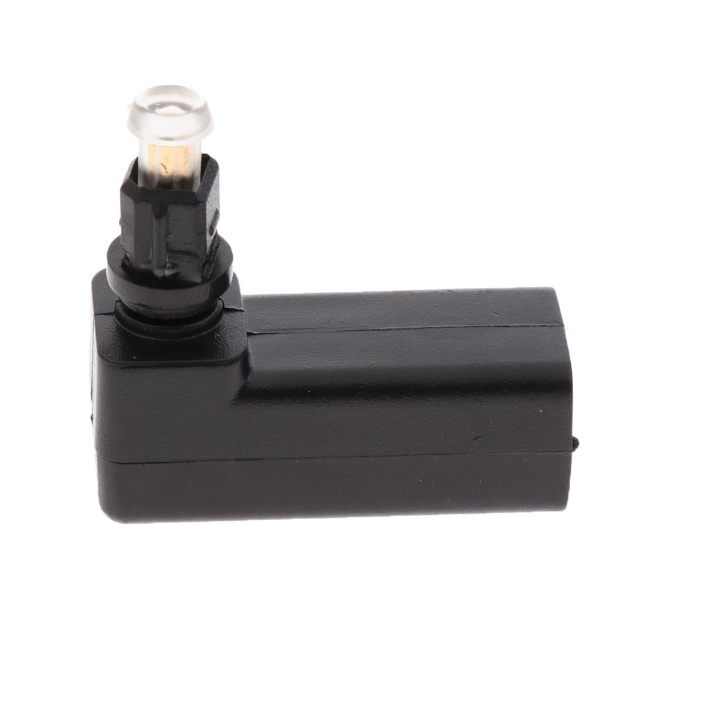 2 Female to Optical 3.5mm Mini-Plug Right Angle 90 Degree Adapter