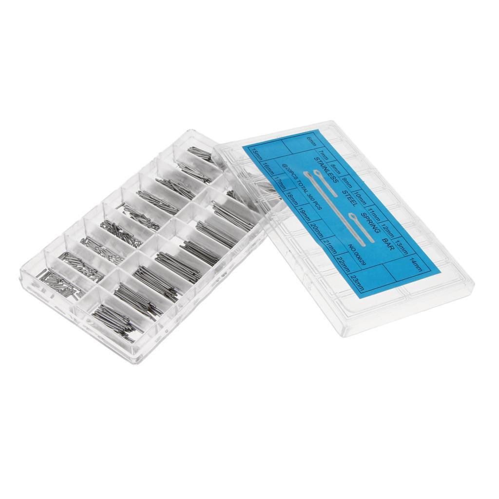 360pcs Stainless Steel Watch Band Link Cotter Pin With Plastic Storage Box
