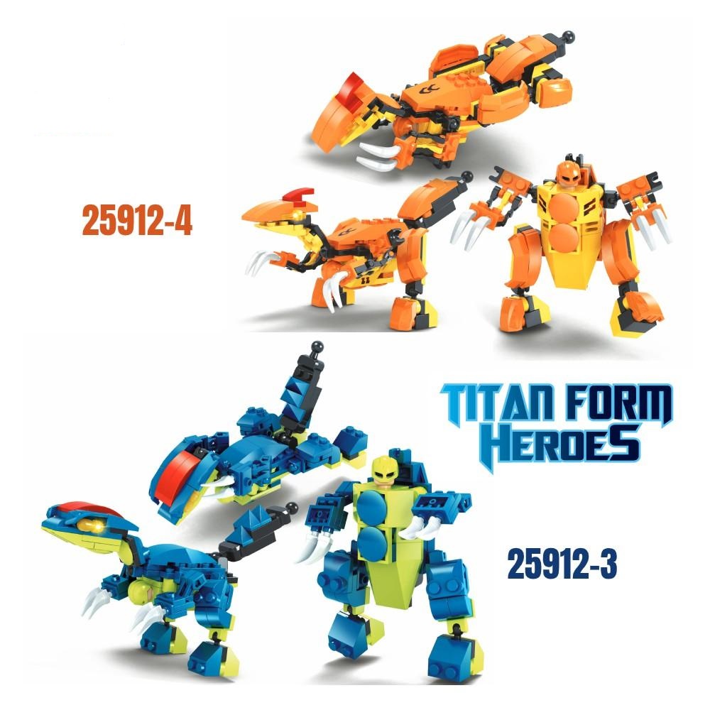 Đồ chơi lắp ráp TitanForm Heroes - Robot và Khủng long 25912