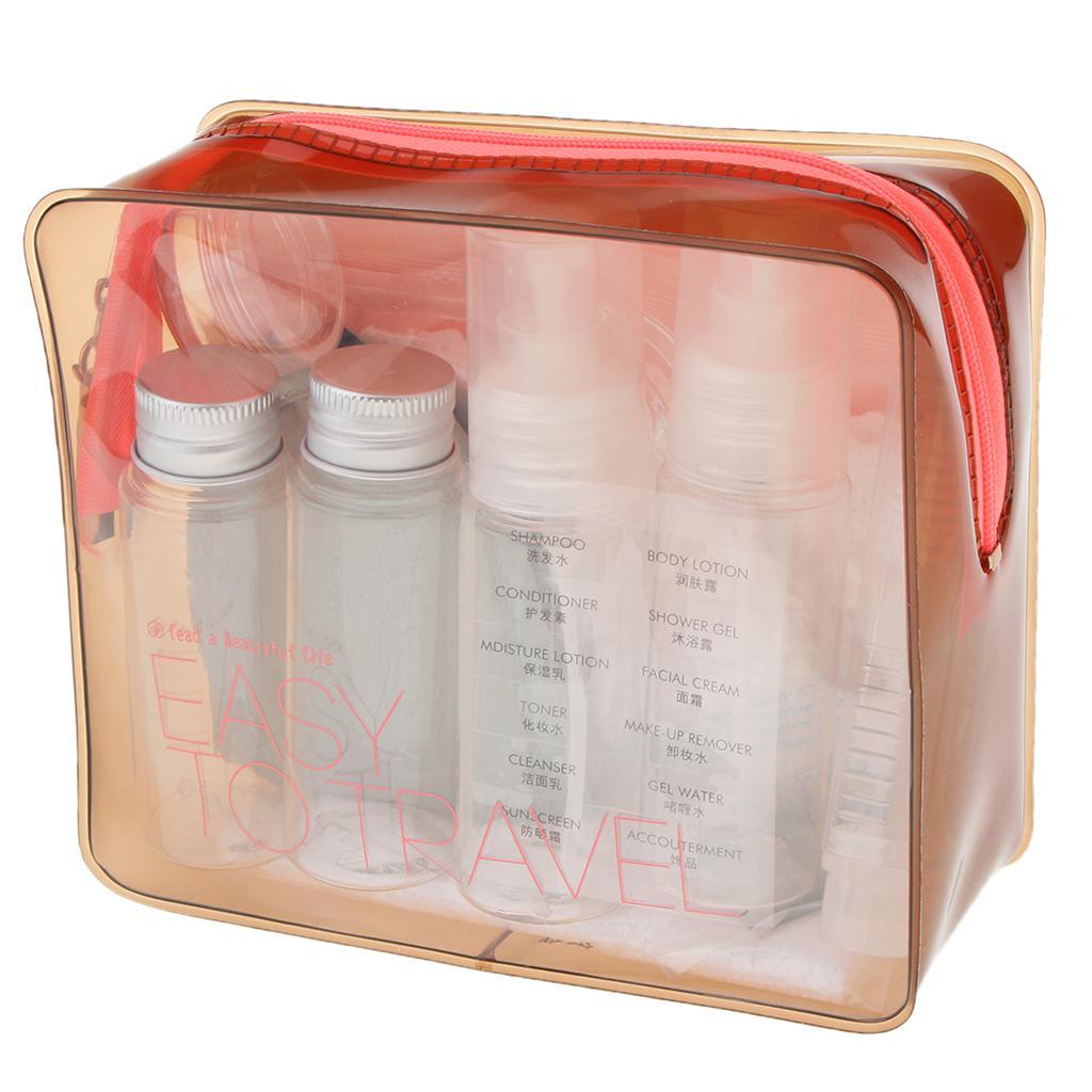 15pcs Makeup Spray Bottle Lotion Case Empty Container Travel Eyemask Set Kit