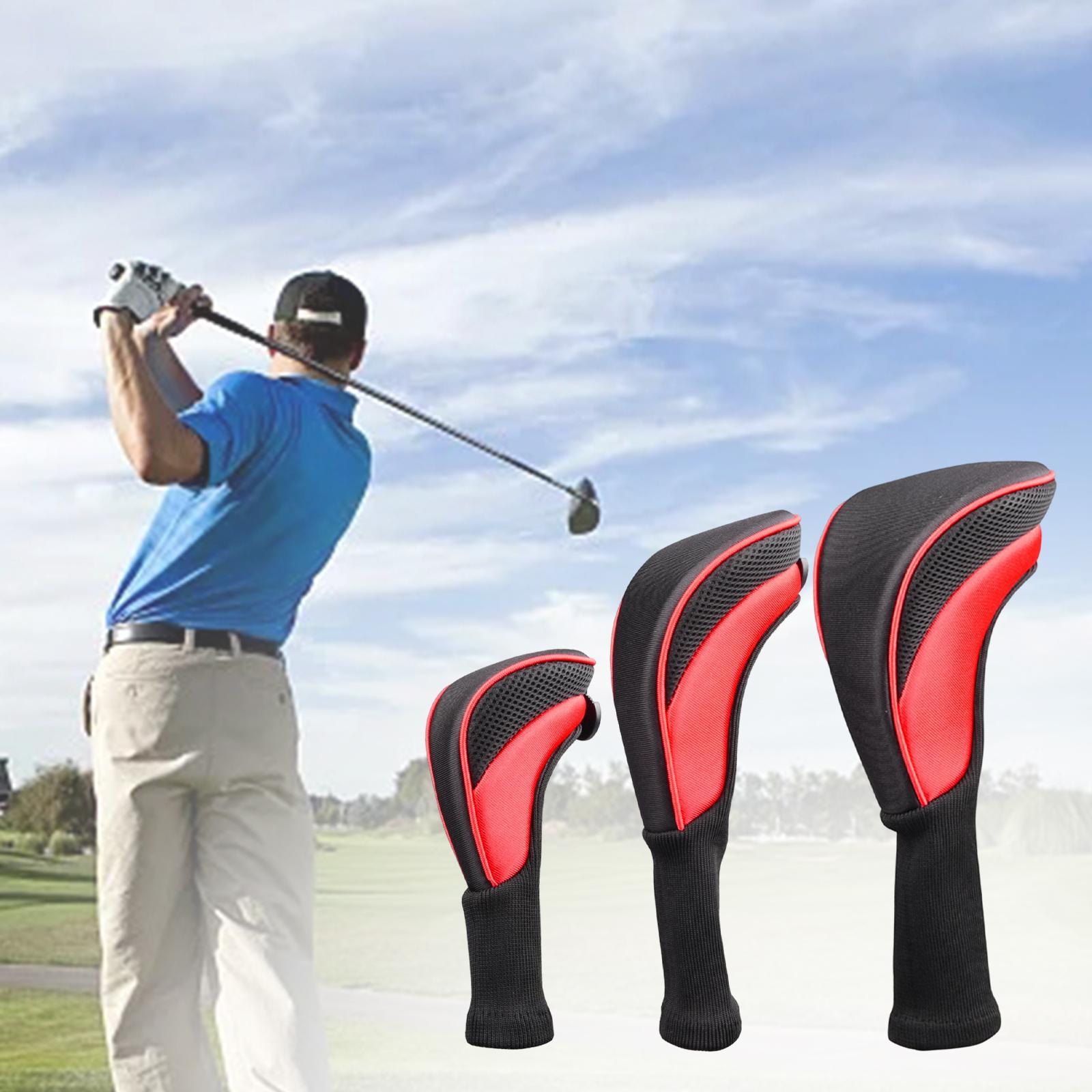 Golf Club Head Cover 1, 3 4 5 7 X Driver Fairway Woods Headcovers, Hybrid Head Cover Set with Interchangeable Tags Fits Fairway and Driver Clubs