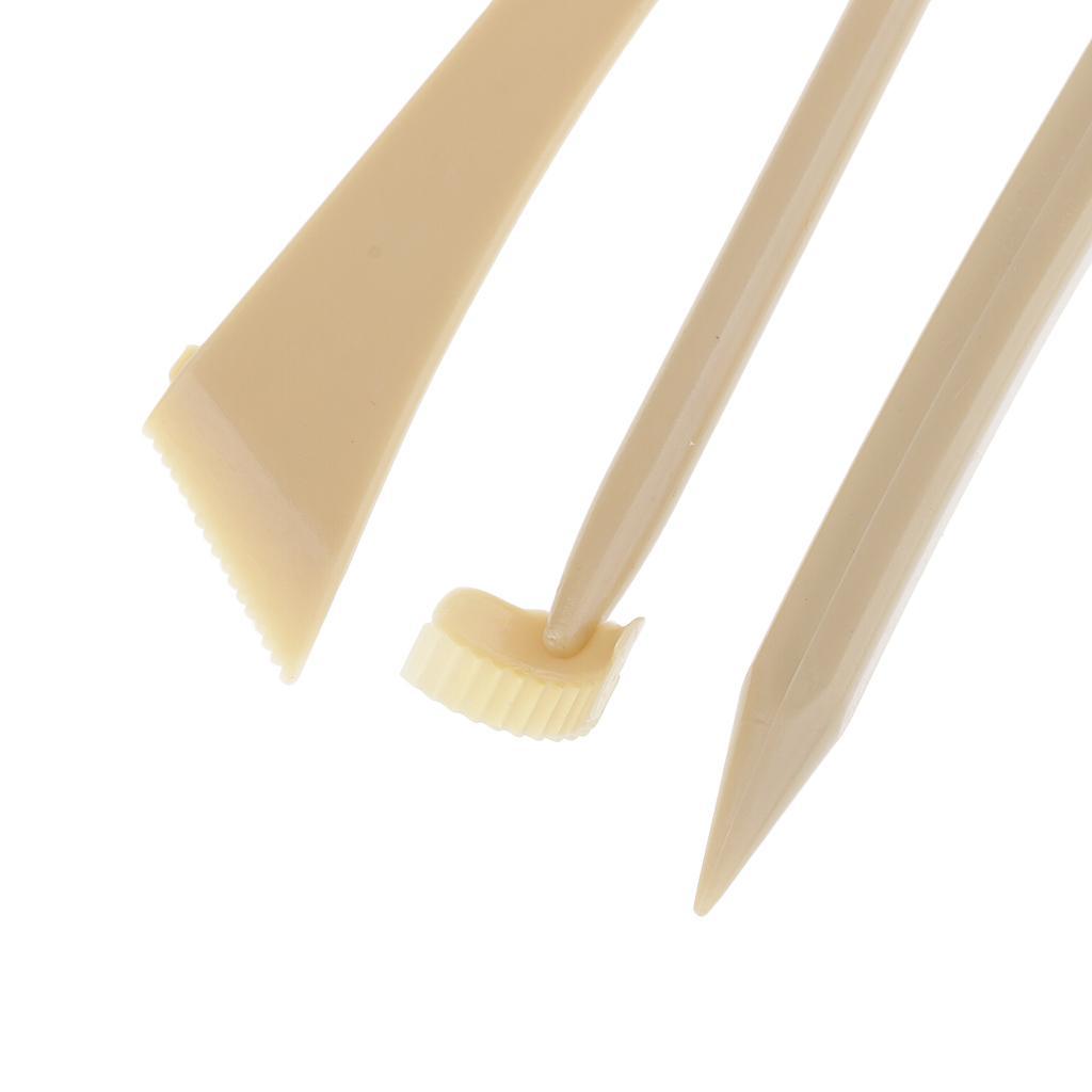 5 Pieces Carving Clay Sculpting Hand Tools Modeling Sculpting Tool Plastic Handle Pottery Carving Tool Set Silicone Rubber Shapers Polymer Modeling
