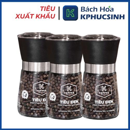 Tiêu đen k pepper 90g kèm cối xay tiêu cầm tay Kphucsinh