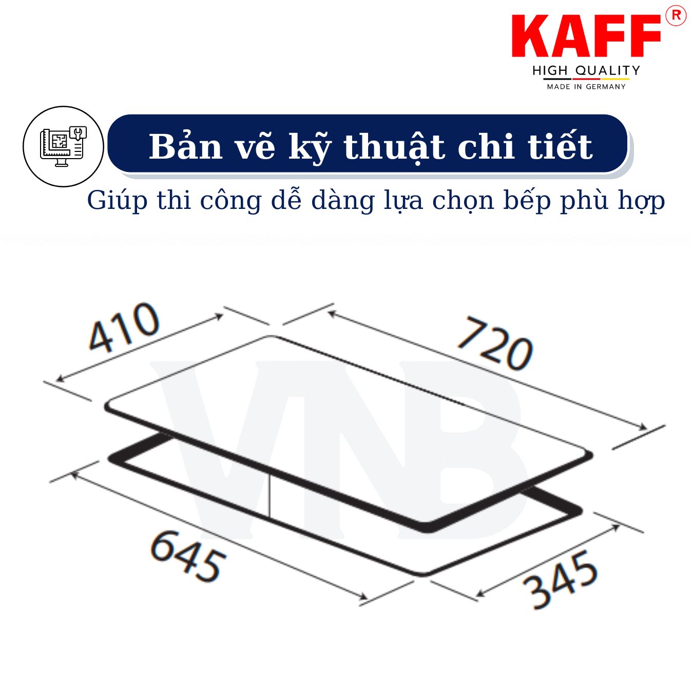 Bộ Bếp ga âm KAFF KF-208I bao gồm: Bếp ga + chảo chống dính cao cấp + bộ van ga - Hàng chính hãng