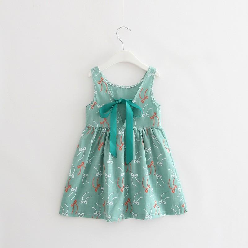 Đầm cotton cho bé gái 2-6 tuổi họa tiết nhẹ nhàng, nữ tính Baby-S – SD035