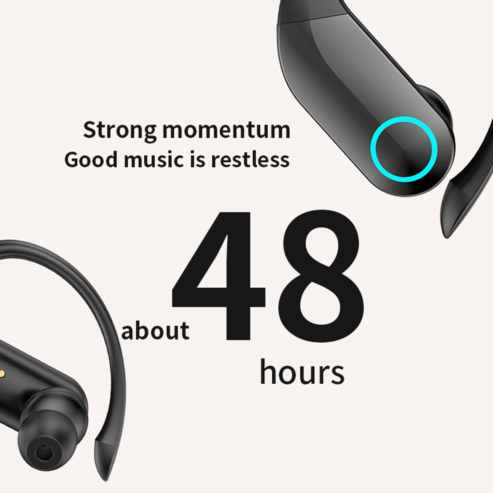 True W Stereo Earphones Hanging Ear Noise Reduction Headset for Running