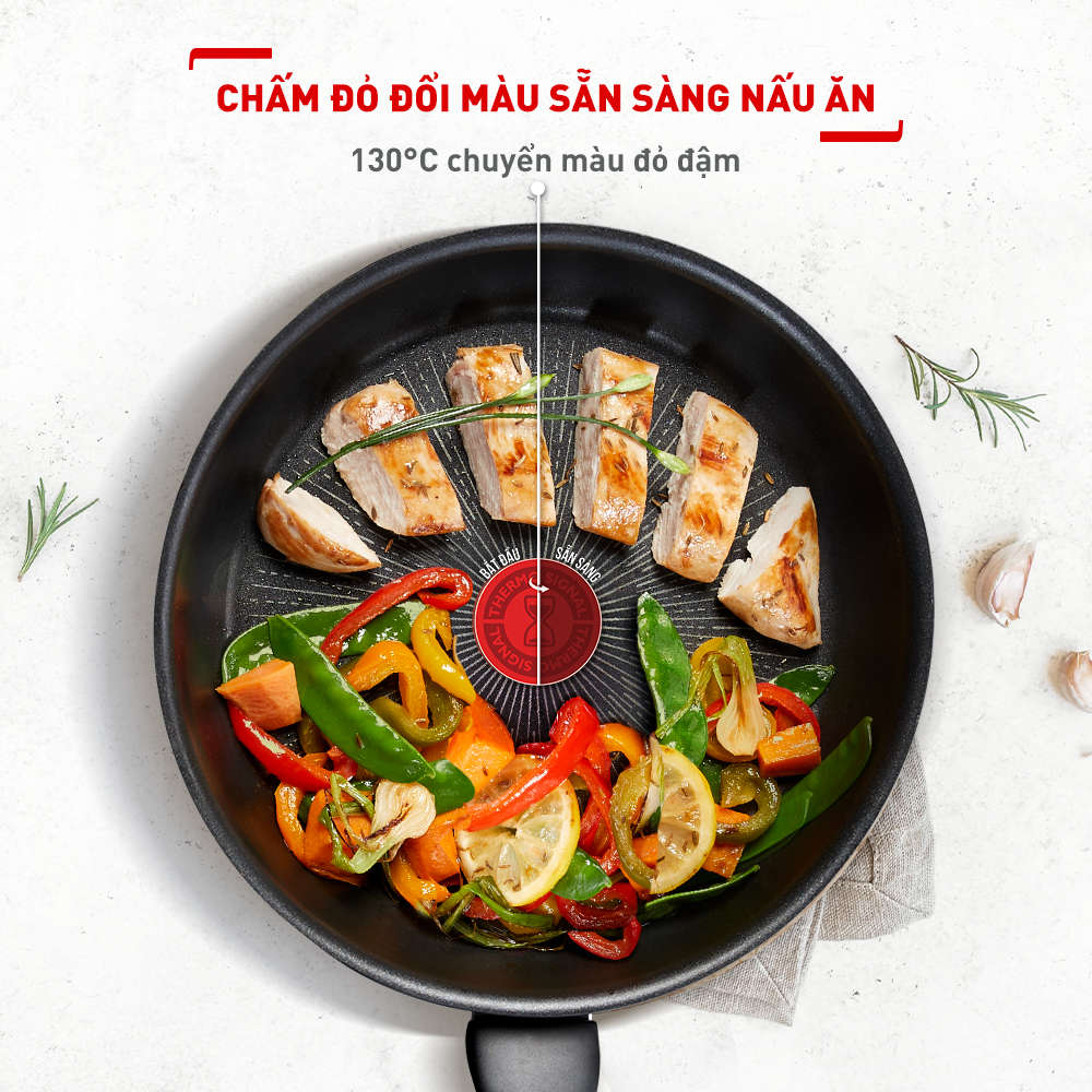 Chảo Rán Chống Dính Cao Cấp Tefal Unlimited, Size 20/22/26cm, Đế Cực Dày, Lớp Chống Dính Vượt Trội, Lớp Phủ Titanium Anti-Scratch, Công Nghệ THERMO-SIGNAL, Dùng Cho Mọi Loại Bếp