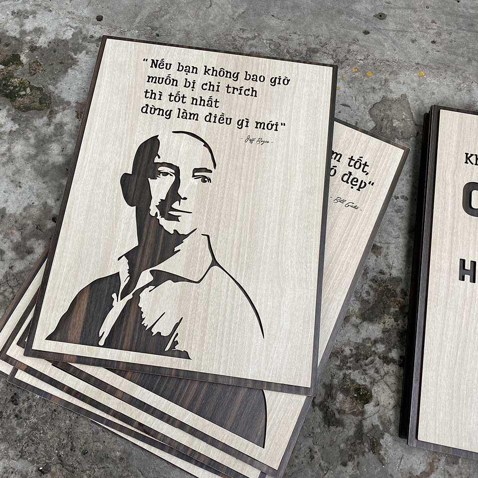 Tranh gỗ tạo động lực trang trí văn phòng - "Nếu bạn không bao giờ muốn bị chỉ trích thì tốt nhất đừng làm điều gì mới"