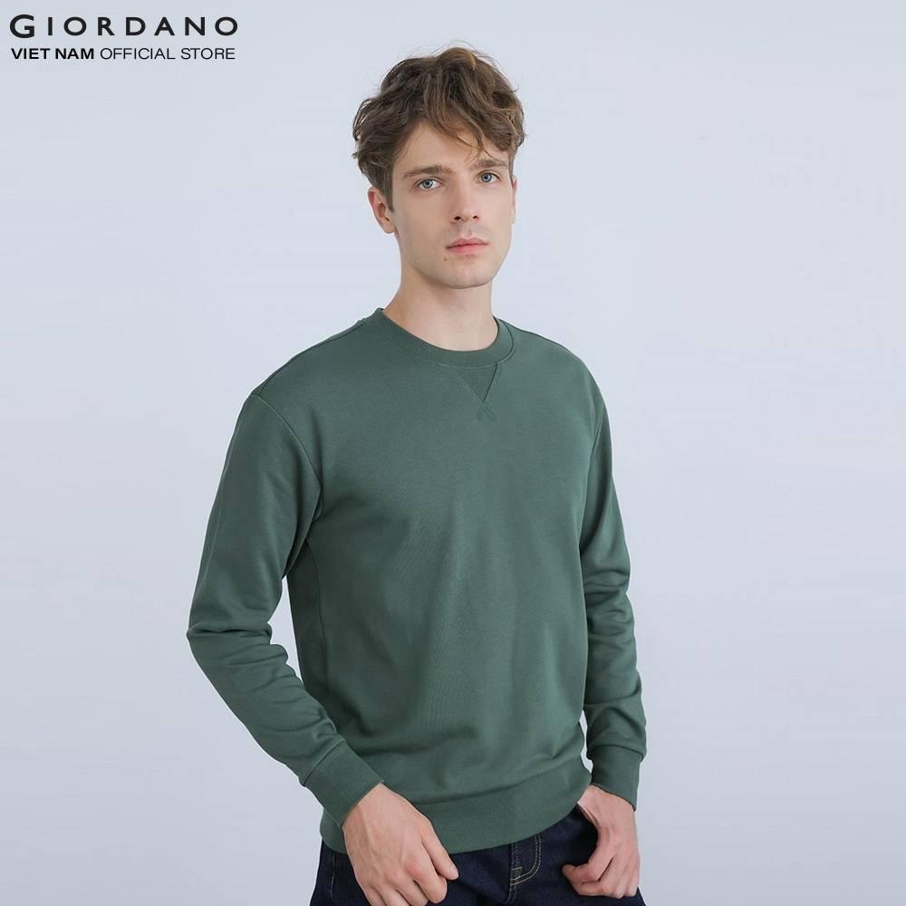 Áo Thun Dài Tay Cổ Tròn Nam Giordano Sweater 01021681