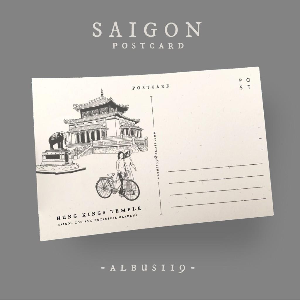 Postcard Saigon | Bưu Thiếp chủ đề Sài Gòn giấy dày | Zip A1