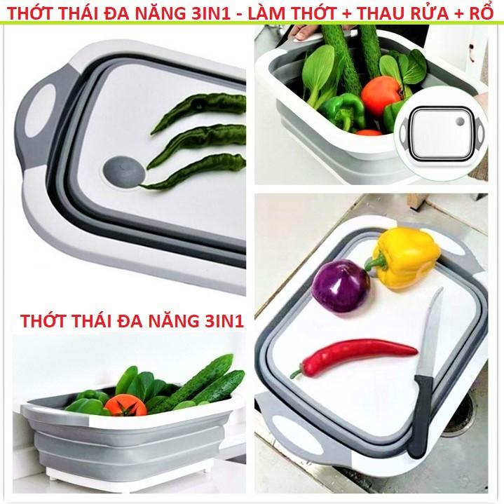 THỚT KIÊM CHẬU RỬA GẤP GỌN 3IN1 ĐA NĂNG CỰC HÓT