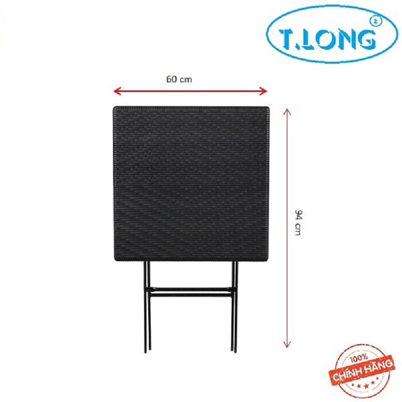 Bàn xếp Thanh Long loại vuông HY-F60 (60 x 60 x 74 cm) Màu Nâu