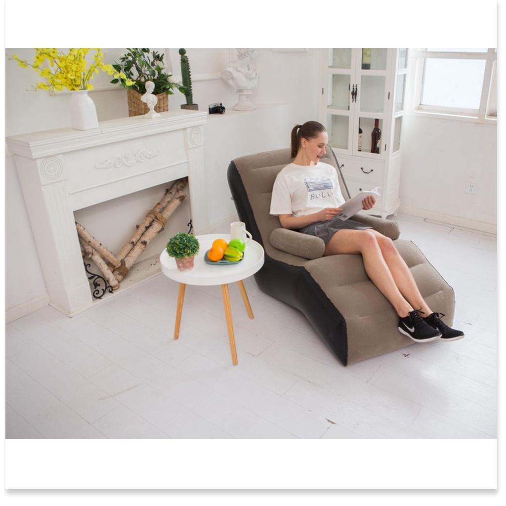 Ghế Hơi Tựa Lưng Đọc Sách Có Tay Vịn S Lazy Lady Nâu Coffee