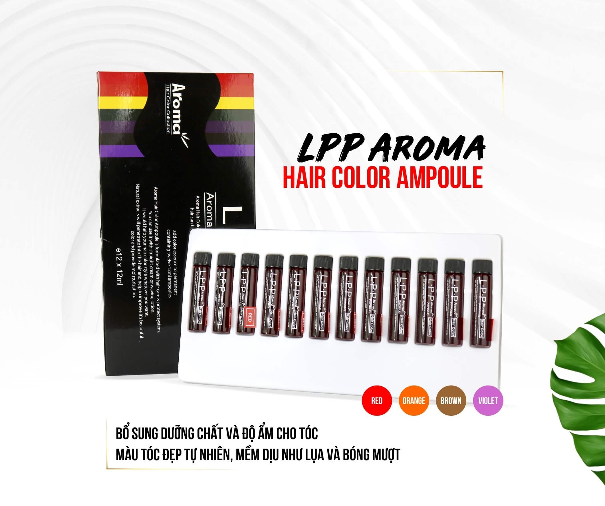 Nhuộm Tóc Dạng Ống Aroma LPP Aroma Hair Color Ampoule (12 Ống) A355