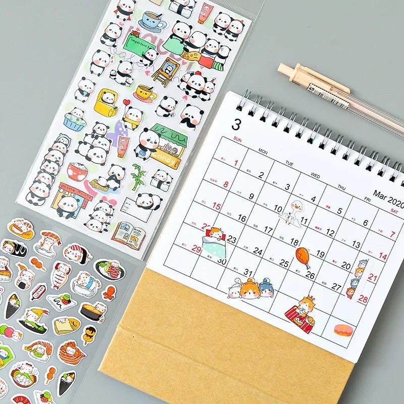 Miếng stickers động vật dễ thương bằng nhựa chống nước dùng trang trí nhật ký DIY