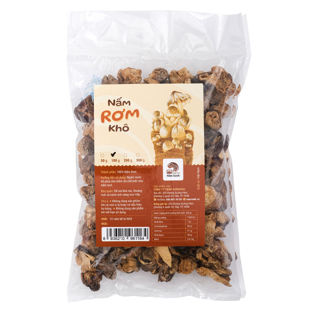 Nấm Rơm Khô - Nông Trại Nấm Xanh