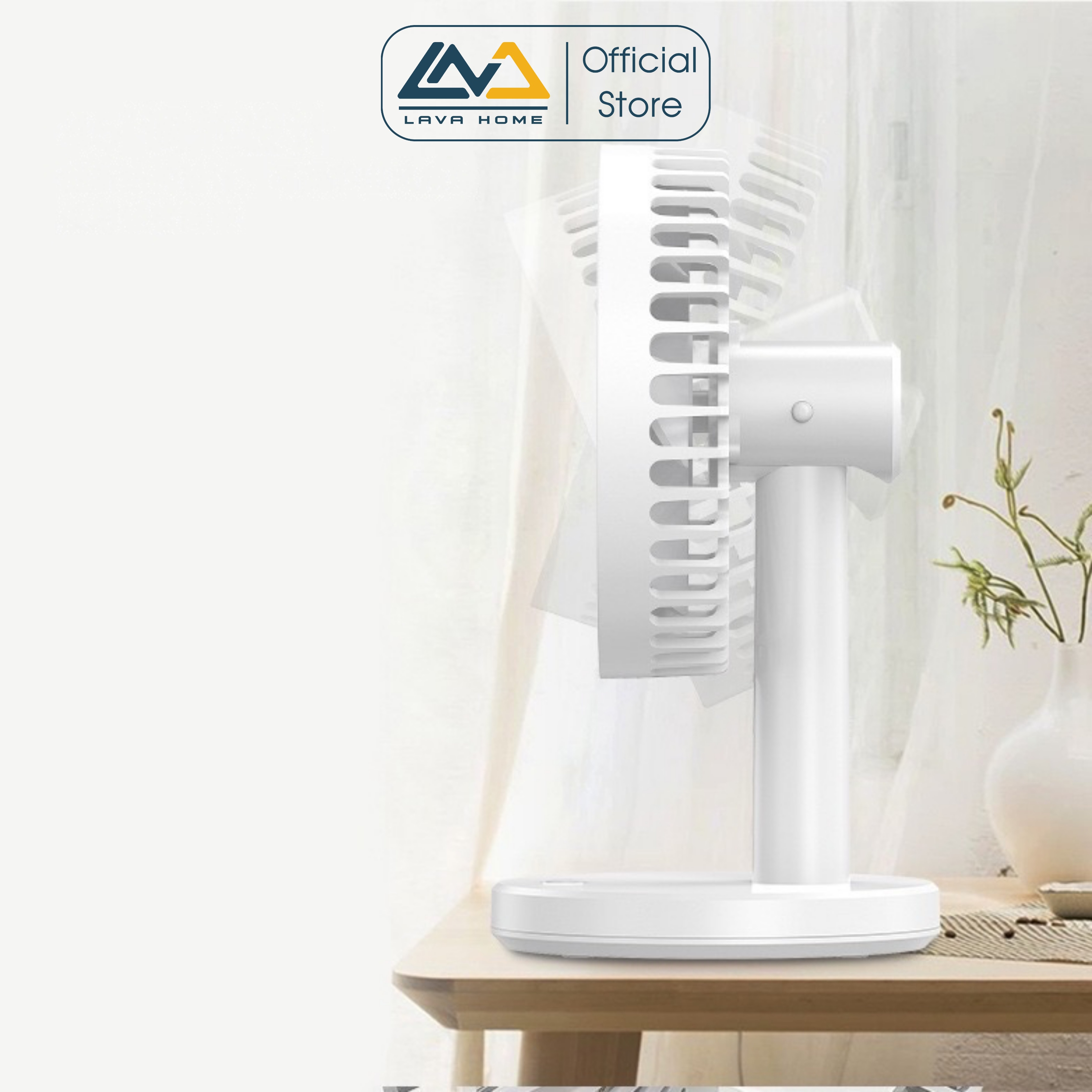 Quạt Mini Để Bàn - Quạt Sạc USB Thông Minh Lava Home - LAVA.QDB01 - Hàng Chính Hãng