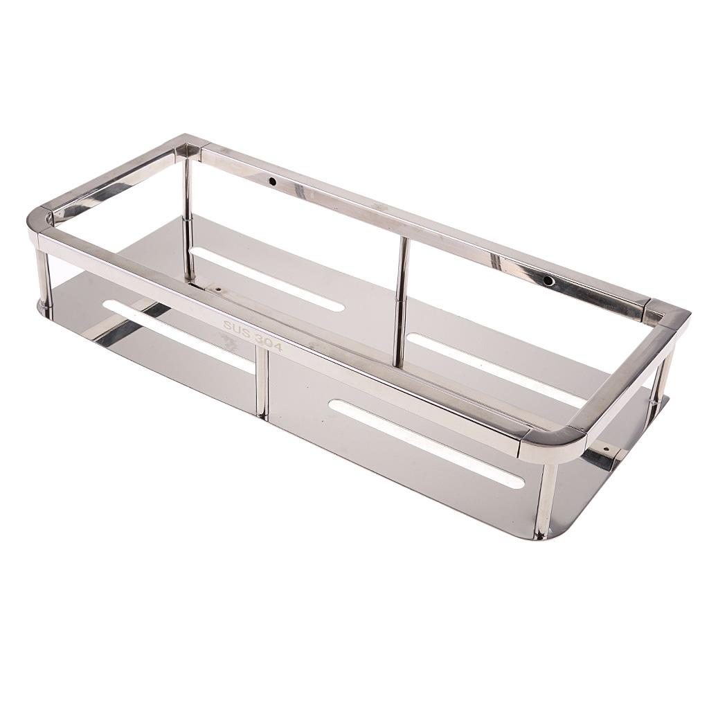 Wall Mounted Bathroom Shower Towel Soap Holder Storage Shelf Caddy #1 S