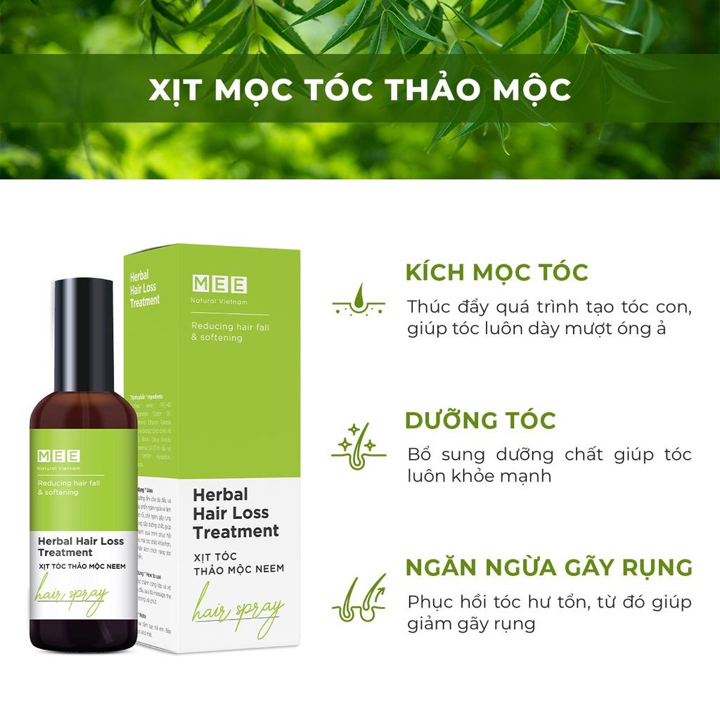 Xịt Mọc Tóc Thảo Mộc Mee Natural - Ngăn Rụng Tóc, Kích Thích Mọc Tóc Herbal Hair Loss Treatment 50ml