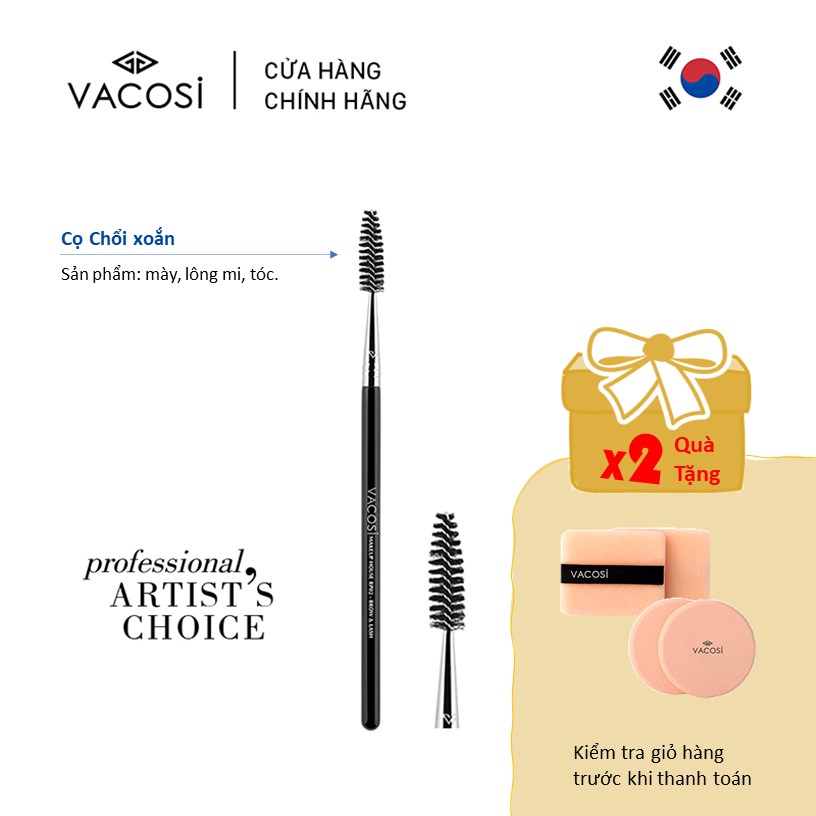 Cọ Mi Cuốn PRO VACOSI - RP02 Brow &amp; Lash (Chổi xoắn cho Mi và Chân mày)