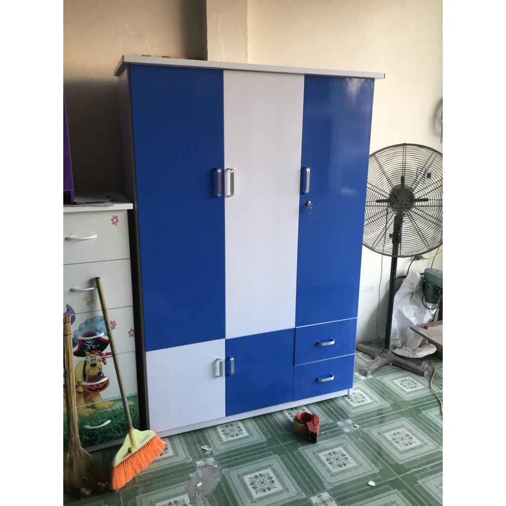 TỦ NHỰA 3 CÁNH PHỐI MÀU CỰC ĐẸP VÀ SINH ĐỘNG